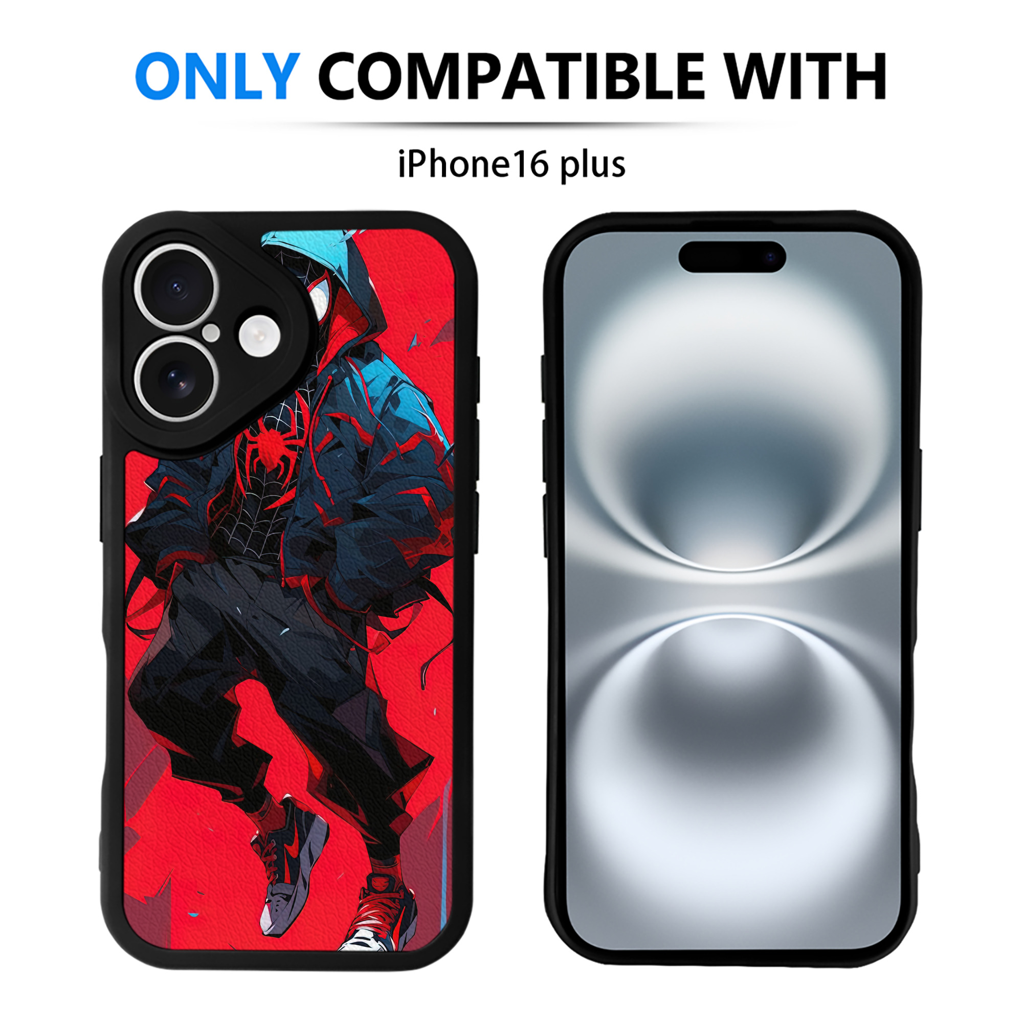 Spider Man スパイダーマン 【iPhone 16シリーズ対応】シリコンスマホケース（レザー調） 材質：シリコン
